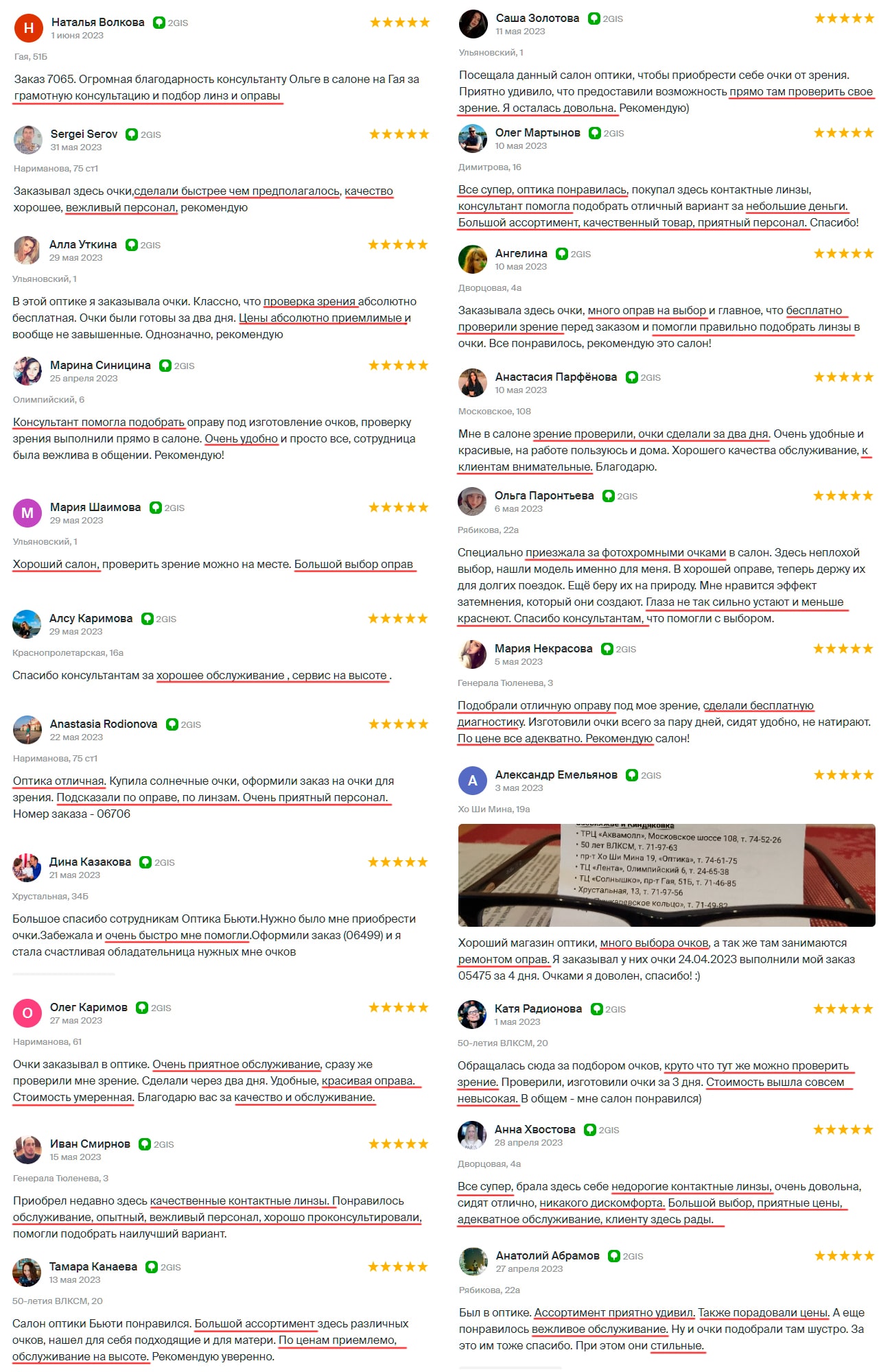 Более 1665 отзывов об оптике Бьюти