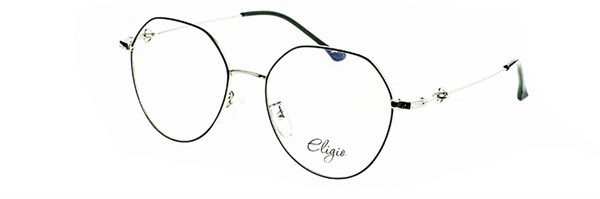 Eligio оправа 2-017(2021)серебро+черный+фут - фото 15202